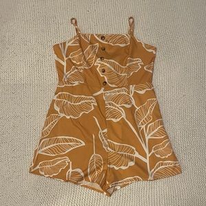 Yellow romper w/ buttons